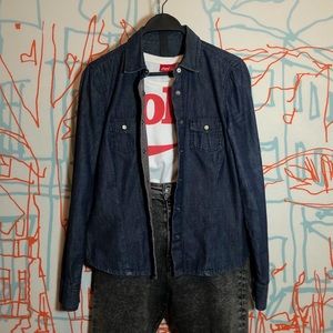Gap denim snap-front shirt
